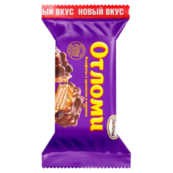 Конфета ТРИО с печеньем, карамелью со вкусом пломбира