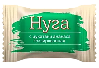 Конфеты Нуга с цукатами ананаса глазированные Деликатесса