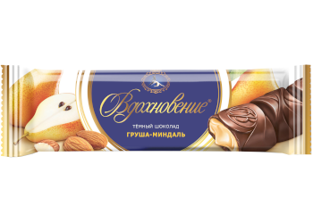 Шоколад Вдохновение темный с начинкой груша и миндаль
